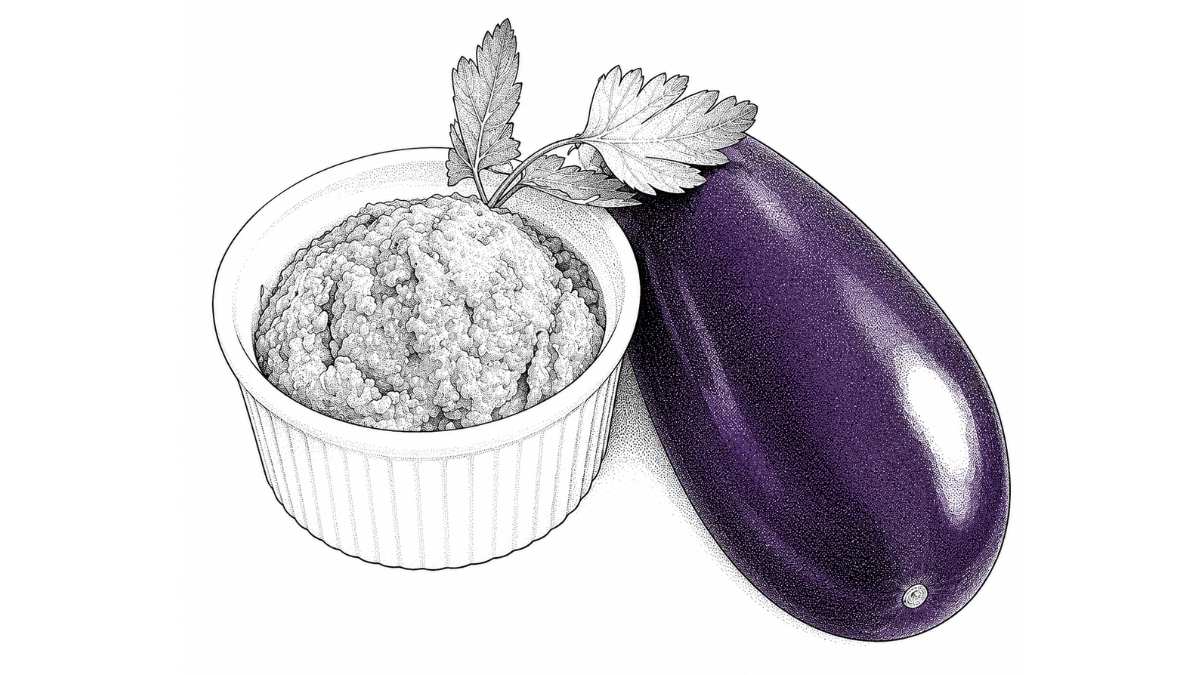 Caviar d'aubergine version MTC : le légume qui refroidit et draine en même temps