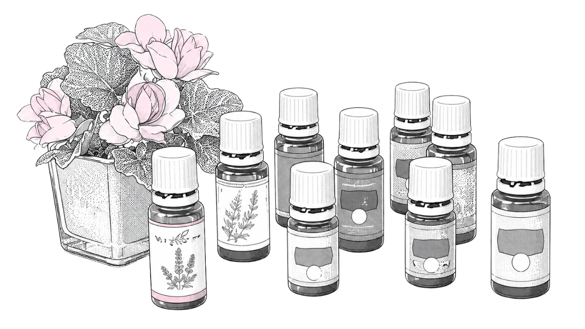 Huiles essentielles en voyage : huit flacons, quatre situations